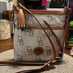 Dooney & Bourke Gray and Brown Crossbody Bag